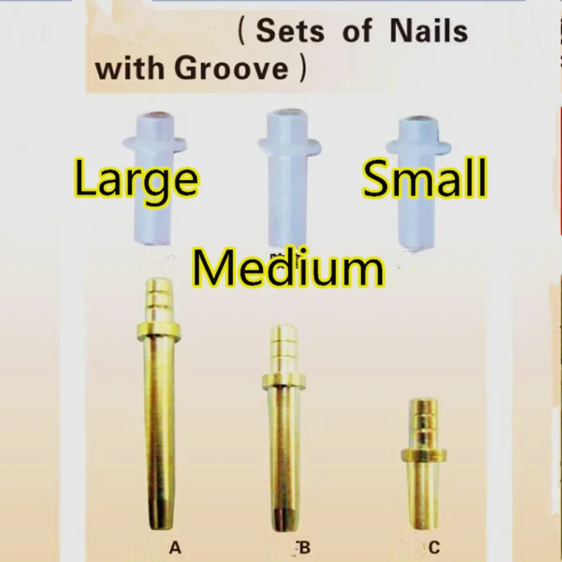 1000 наборов штифты стоматологического назначения лабораторные инструменты 100% латунь dowel наборы гвоздей с пазами зубной штифт набор гвоздей