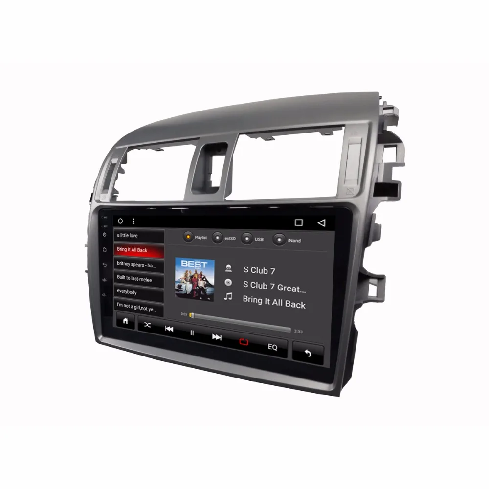 Top Android 8.1 RAM 2G 32G ROM car dvd radio gps navigation for toyota corolla altis 2007 2008 2009 2010 2011 WIFI/BT/TS/DVR/RDS 2