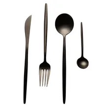 Alle Schwarz Edelstahl Besteck Überzogene Schwarz Gold Edelstahl Echtem Besteck Geschirr Sets