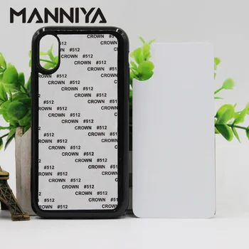 

MANNIYA Blank Sublimation Tough Dual 2 in 1 TPU+PC Phone Case for iphone X XS with Aluminum Inserts Free Shipping! 50pcs/lot