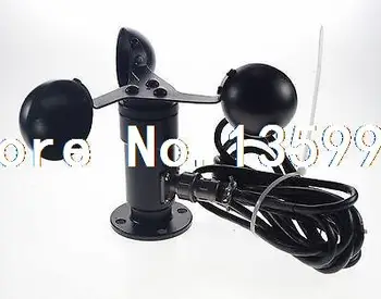 

Wind Speed Sensor Anemometer Three Cups Aluminium Alloyed pulse signal output