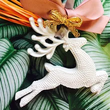 Большой лось Рождественская серия силиконовая форма помадка торт мусс Плесень инструмент для шоколадной помадки J181