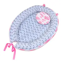 1 шт. портативное детское гнездо, хлопковая колыбель с принтом, детская кроватка, бампер, складное спальное место для новорожденных, для путешествий, бионическая кровать