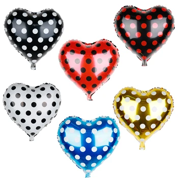 

50pcs Ladybug Dot foil balloons 18inch red black globos Happy birthday party decorations kids baby shower girl boy toys