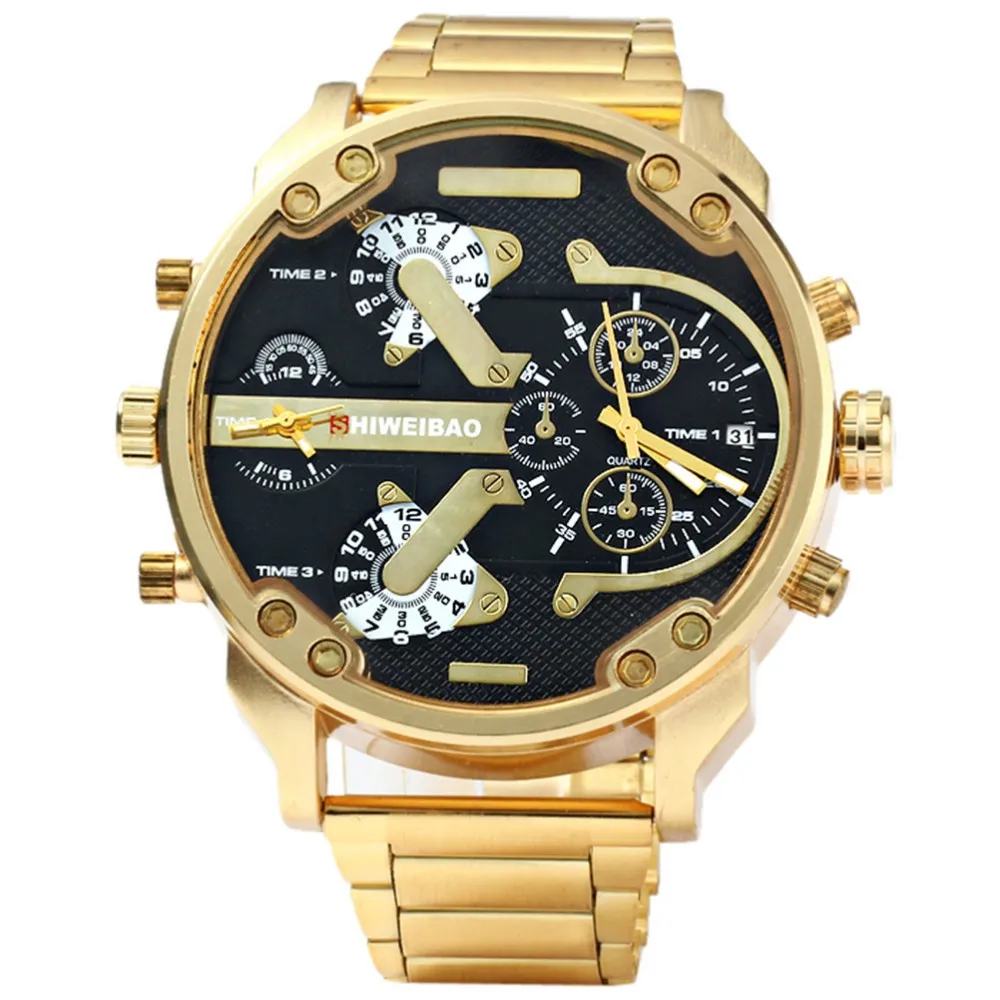 2018 модные золотые часы для мужчин часы лучший бренд класса люкс известный наручные часы мужской часы золотой кварцевые наручные часы Relogio