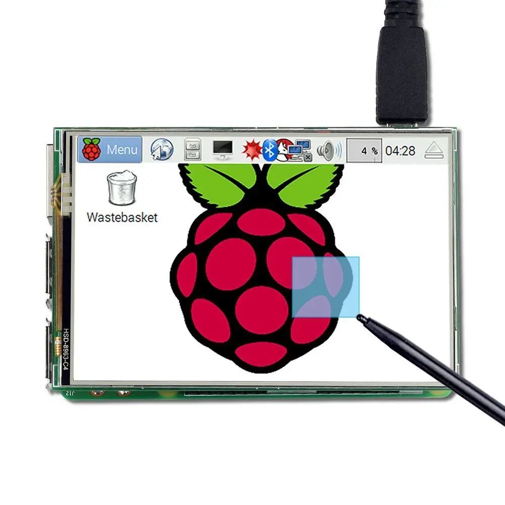 Aokin для Raspberry Pi 3/2 сенсорный экран дисплей 3,5 дюймов ЖК-дисплей для Raspberry 3 Модель B/b + с сенсорной ручкой