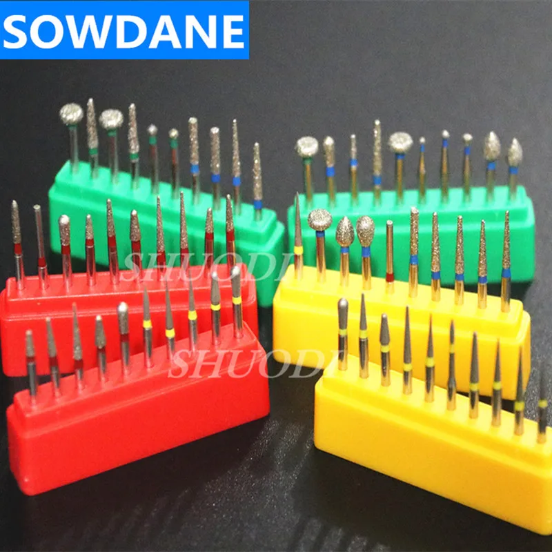 

10 Pcs Tooth Polisher Dental Bur Drill Diamond High Speed Polishing Tooth Preparation Bur for Teeth Porcelain Ceramics Composit