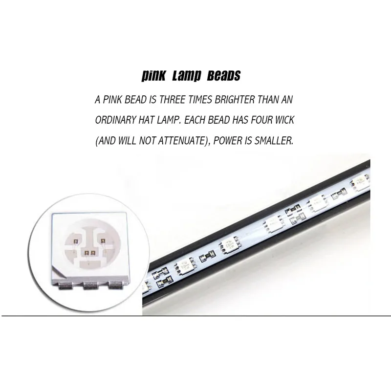 Aquarium Fish Tank 9 12 15 21 5050 LED Light Submersible Waterproof Aquatic Plants Bar Strip Lamp EU Plug7
