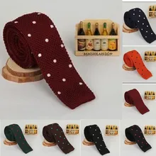 Luxo knitting neck ties 5 cm magros gravatas para os homens da marca bordar ponto laços pescoço laços do homem camisa de vestido acessórios 9 cores