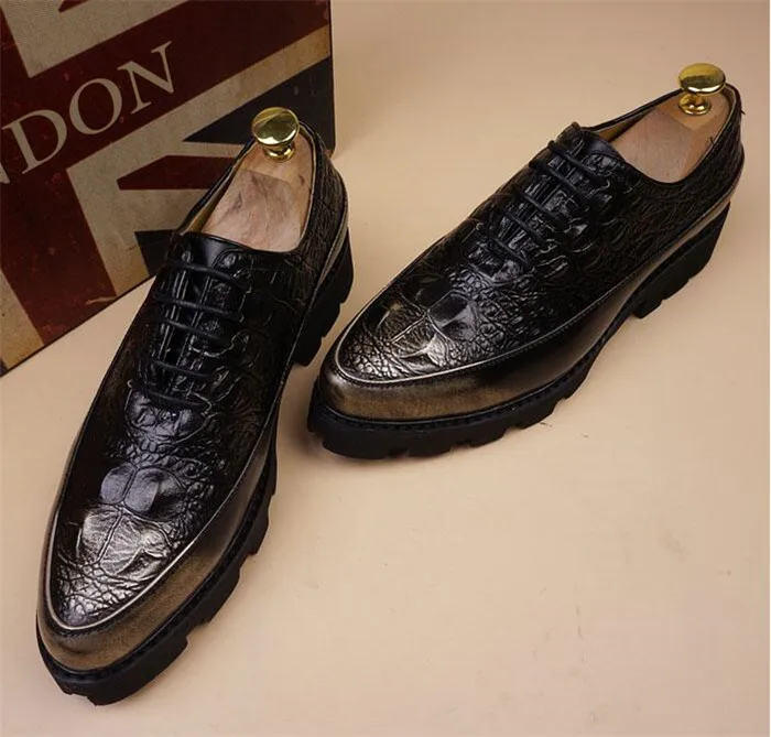 De Homens Vinho Outono up Toe Inverno Em Britânicos Preto Pic Sapatos Aumentou vermelho Couro Relevo Casuais Lace Apontou as Ur47r0