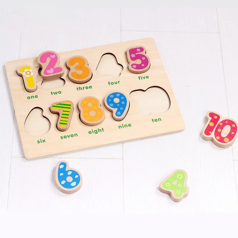 

Kid Early Educational Toys Baby Hand Grasp Wooden Toy Puzzle Alphabet Digit Learning Education Child Wood Jigsaw Toy