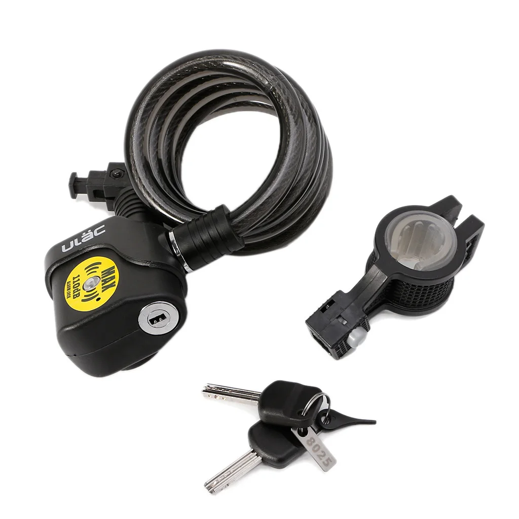 Cycling Bike Bicycle Motorbike Cable Anti Theft Alarm Locks Security