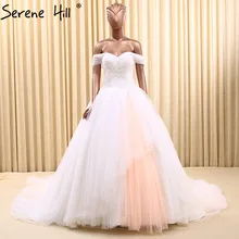 Boat Neck Princess Sexy Train Wedding Dresses 2017 Pearls Sleeveless Fashion Bridal Wedding Dresses Robe De Mariee