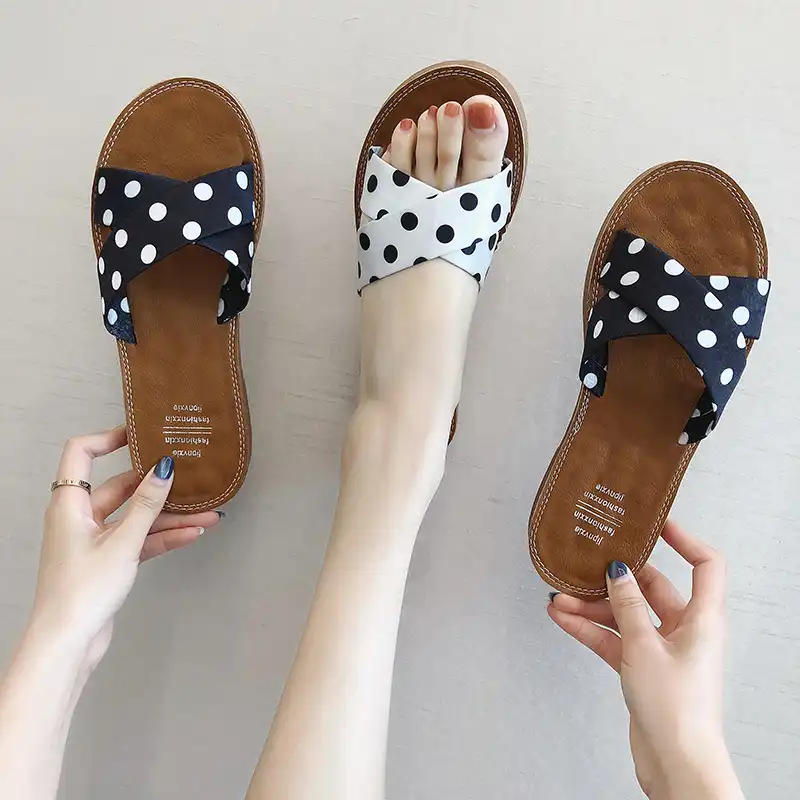 polka dot mules
