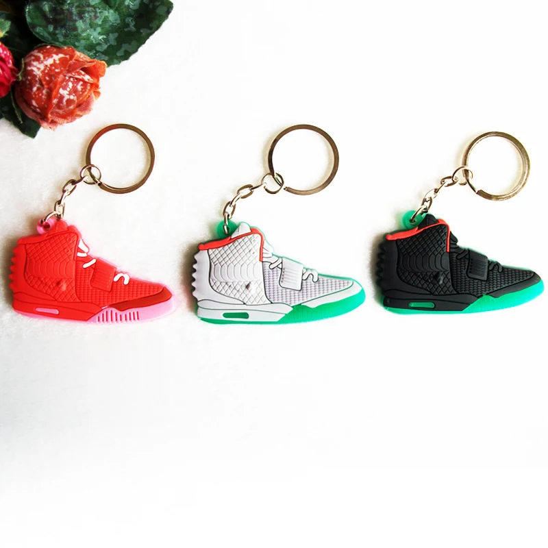 Mini Silicone Sneaker Jordan Shoes Keychain Key Chain Car