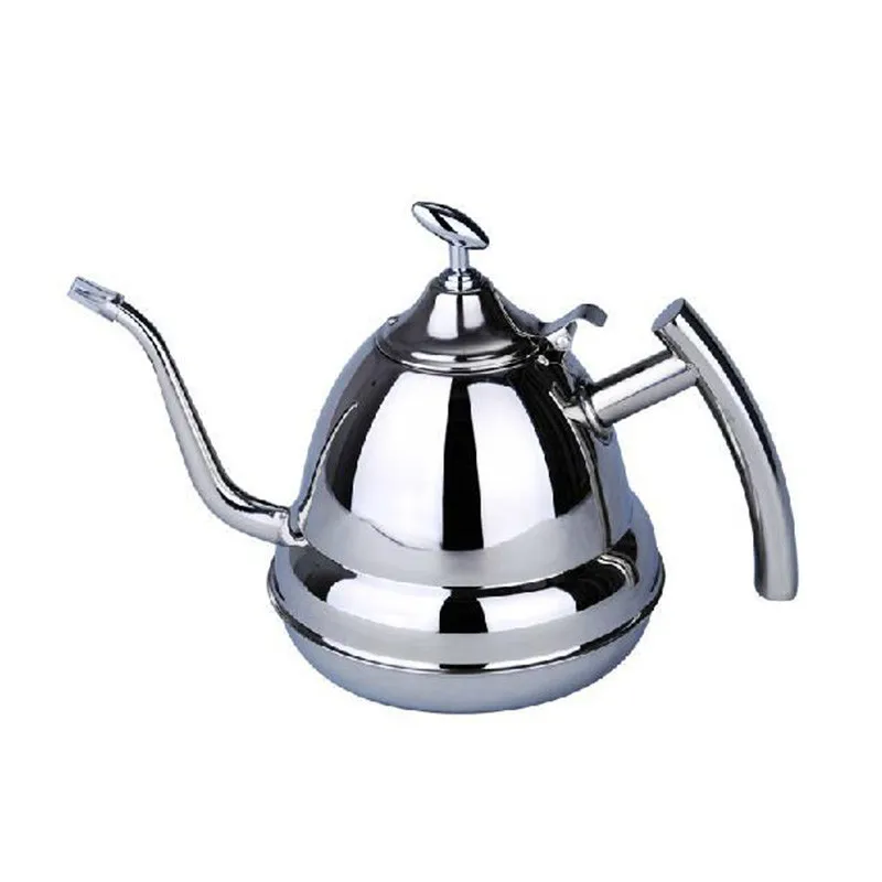 304 Stainless Steel Coffeepot Water Kettle Hotel Long Spout Teapot Cold