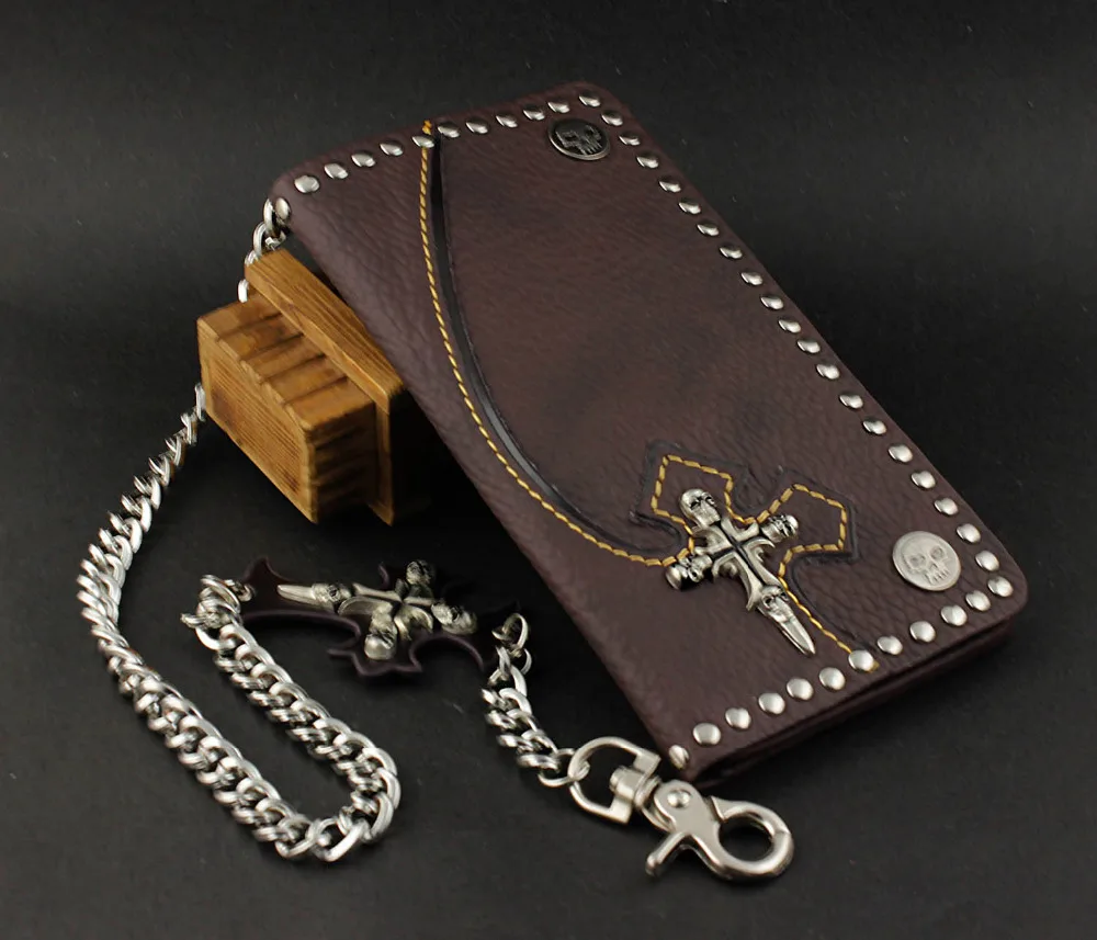 Cadenas Punk Cadena Monedero Punk 86cm Cráneo Heavy Metal Para