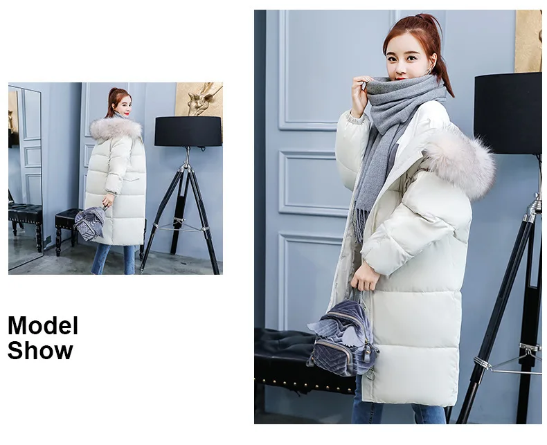 Cotton-padded Woman Long Paragraph. 2018 New Pattern Easy Down Cotton Winter Clothes Seta Lead Loose Coat Woman Cotton-padded Leather Jackets