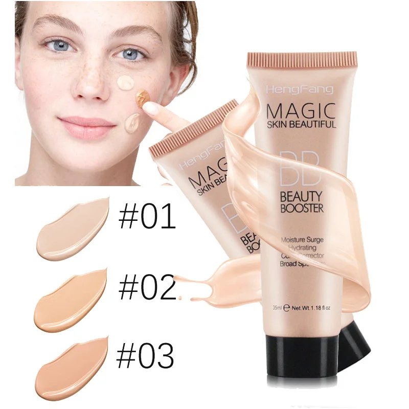 

2017 New Brighten Base Makeup Kit Sun Block Long Lasting Waterproof Face Whitening Brand Foundation Hengfang BB Cream