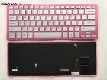US English Keyboard For SONY SVF14N Series pink frame silver with backlit keyboard US Layout US English Keyboard For SONY SVF14N Series pink frame silver with backlit keyboard US Layout