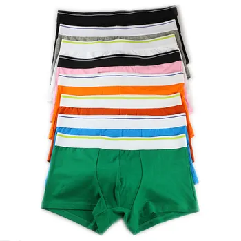 

8Pcs/Lot Men Cotton Underwear Boxers Breathable Solid Bulge Pouch Boxer Shorts Trunks Males Basic Underpants Wholesale Shorts