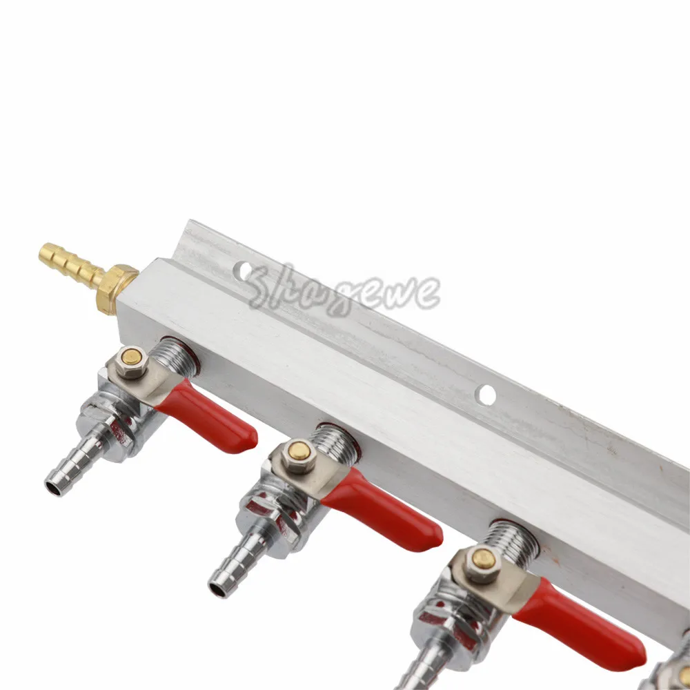 Homebrew Co2 Air Gas Distribution Manifold Splitter With Check Valve Fitting 14Barb Draft Beer Dispenser (18)