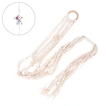 

WINOMO Delicate Macrame Plant Hanger Indoor Outdoor Hanging Planter Wall Art Cotton Rope for Round and Square Pots