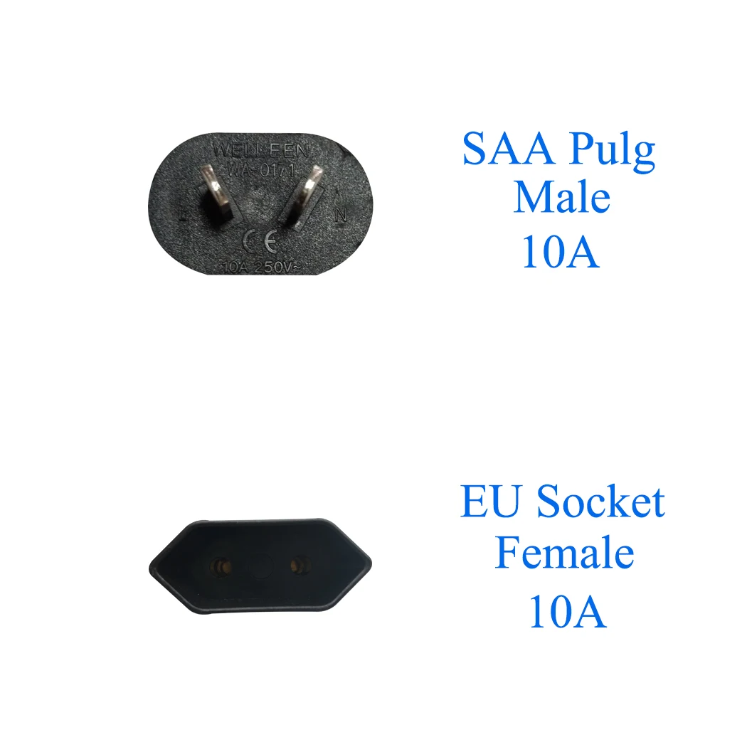 JORINDO AU TO EU Australian two pin male plug to European female socket AC power connector converter SAA adapter