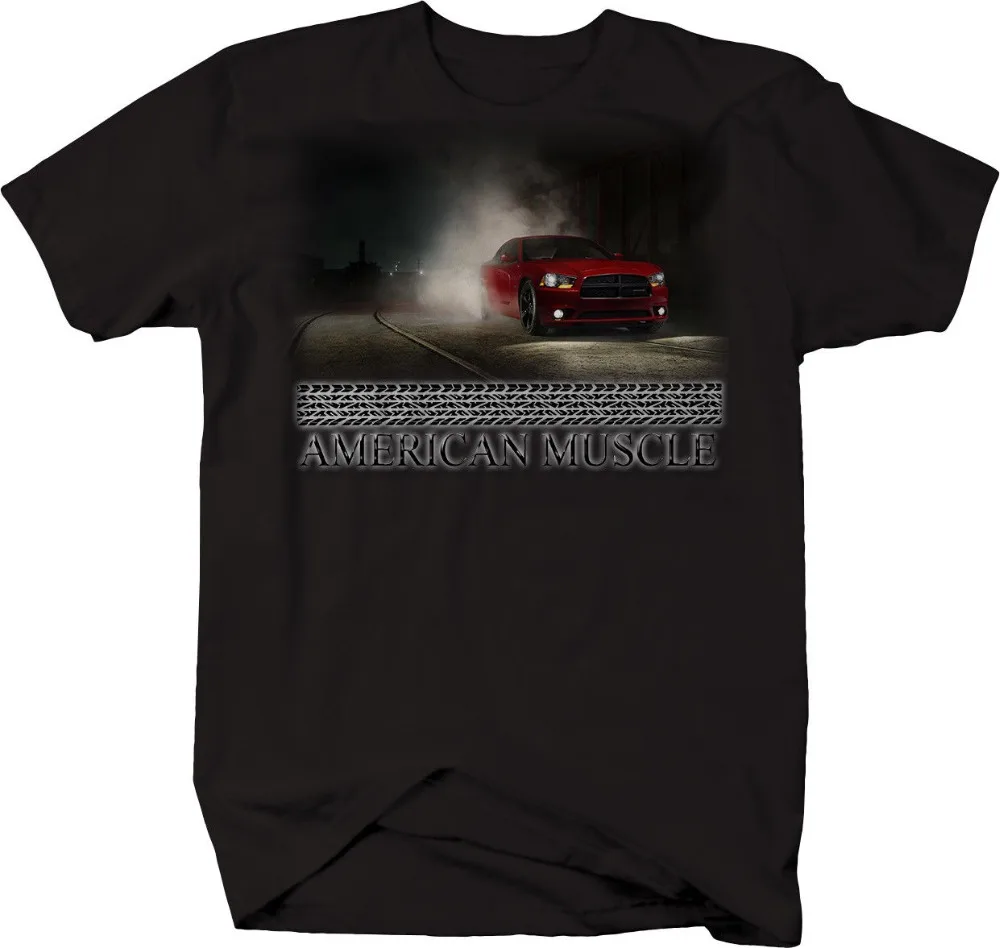 2019 Fashion Hot American Muscle Dodge Charger Racings Burnout at Night City Tshirt Tee shirtin