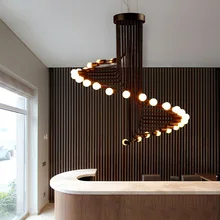 Modern LED chandelier living room lighting Nordic bar cafe fixtures restaurant hanging lights Industrial retro suspended lamps nordic simple american village retro lotus led chandelier restaurant bar cafe glass ceiling lamps free shipping