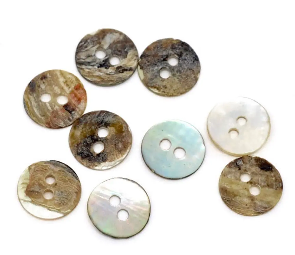 

50Pcs Mother of Pearl Round Shell Sewing Buttons