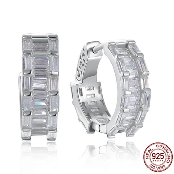 

17 mm diameter Real 925 sterling silver hoop earrings Attractive jewelry fine jewellery forward design silver earring for women