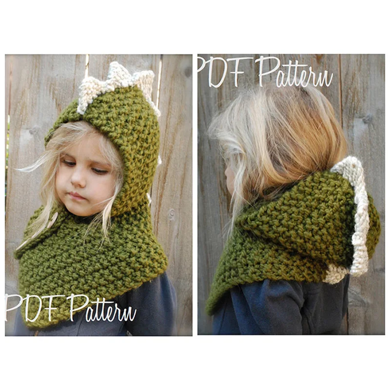 

2016 New Baby Cute Shaped Hats Dinosaur Beanie Shawl Kids Winter Hats Hand-made Crochet Hats 2-16y