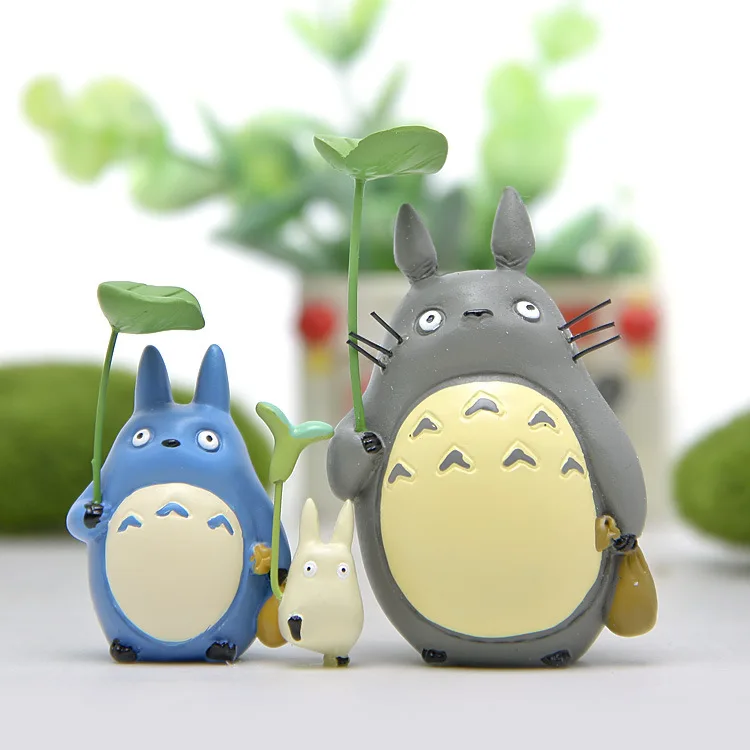 Япония мини Тоторо фигурка из смолы игрушки аниме Ghibli Миядзаки lucky фигурка Totoro модель коллекционное украшение для детей