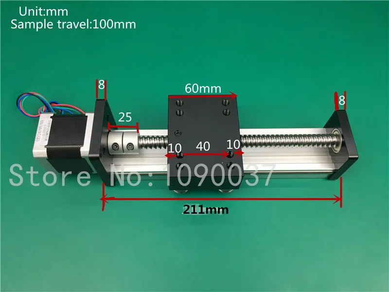 High Precision SGK Ballscrew 1204 700mm Travel Linear Guide+ Nema 17 Stepper Motor CNC Stage Linear Motion Moulde Linear