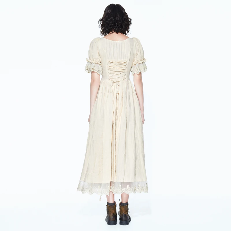 cream colored dresses with sleeves