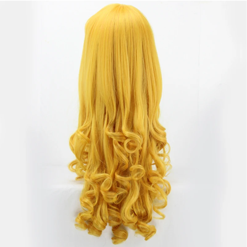 Спящая Красавица Принцесса Аврора парик косплей костюм Бриар Роза женские длинные желтые синтетические волосы Хэллоуин вечерние ролевые парики