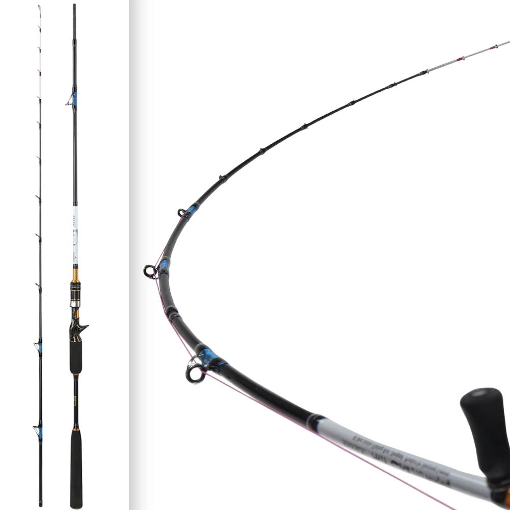 

2.1m 8-40g Light Slow Jigging Rod Carbon Fast Action Fishing Rods Rotating Guides Reel Seat Titan Red Bream snapper