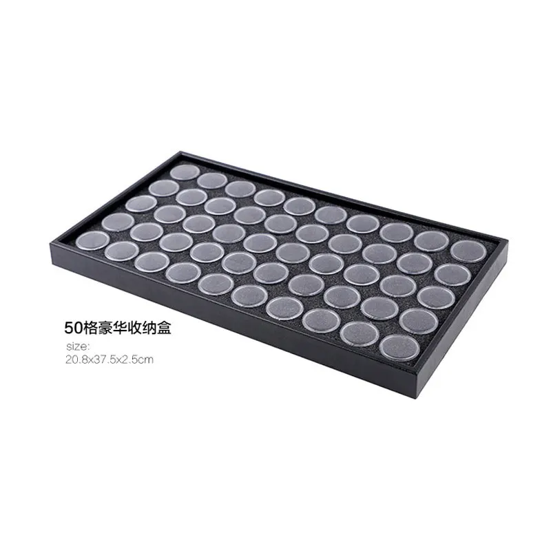 Empty 25/50 Space Nail Art Powder Gems Rhinestone Storage Container Case Box Plate Manicure Tool 3
