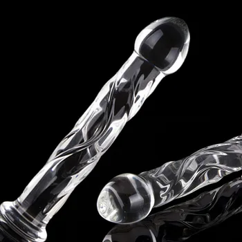 Adult Games Pyrex Glass Dildo Anal Plug Sex Toys Crystal Beads Butt Stopper Fake Penis Vagina Stimulator Sex Toys for Women Men 1