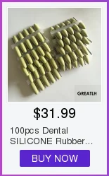 50 шт Стоматологические Алмазные полировальные боры силиконовые резиновые полировальные 2,35 мм-зеленый