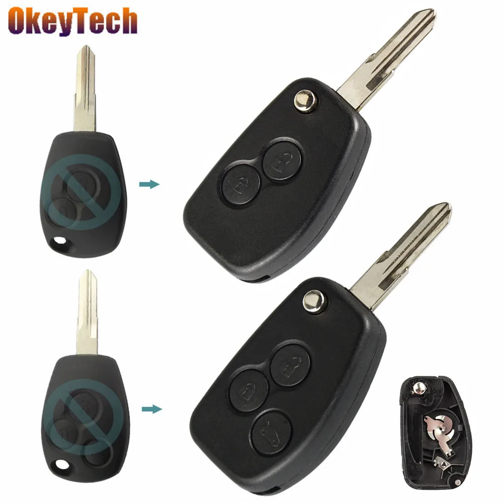 Car key shell for renault