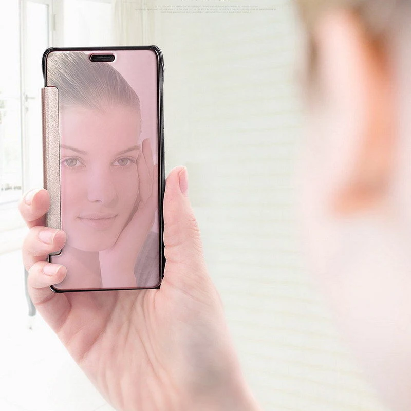 500 шт./лот умный защитный чехол для сна прозрачное УФ зеркало Samsung Galaxy s6 s7 edge Note 5 и