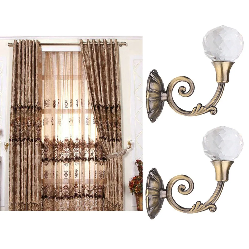 5 x PAIR Antiqued Brass Tie Back Hold Back Wall Hooks Curtain Tiebacks 2 Designs