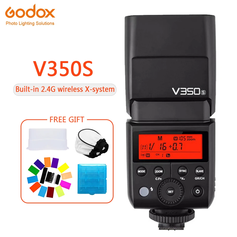 Godox V350 V350S Speedlite флэш памяти литиевая батарея ttl вспышка для фотокамер HSS 1/8000 s 2 4G