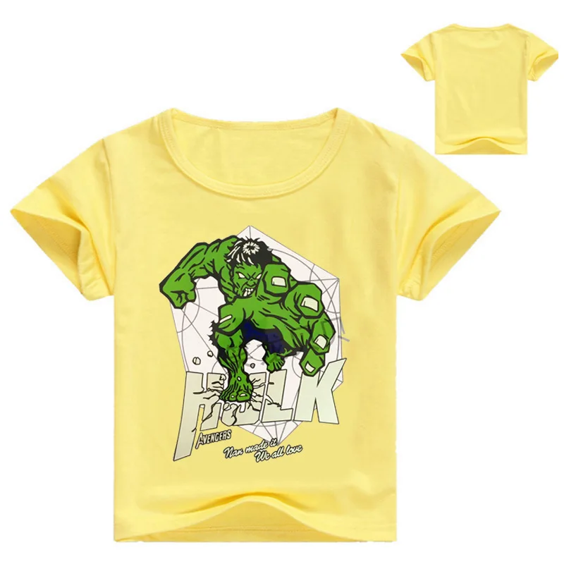 Мальчик девочка футболка Халк, Тор Человек-паук Капитан Америка союзе детская футболка Marvel подростков Тис малыш Мстители ssemble футболка