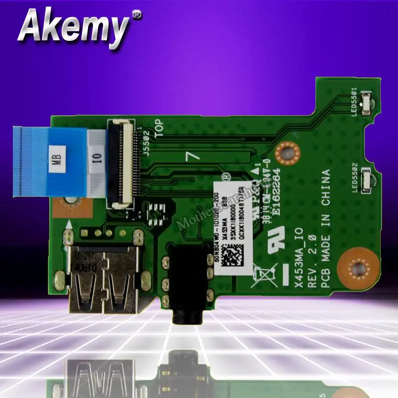 

Akemy NEW!original for asus X453M X453MA F453M X403M X453M K453M X453MA_IO IO BOARD USB audio board