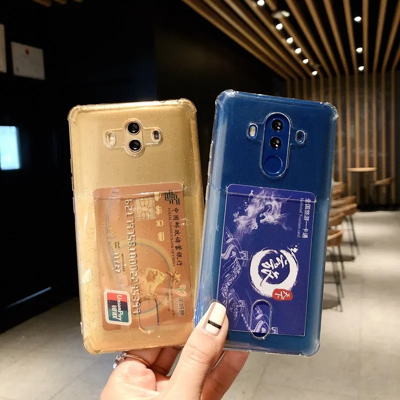 TRODINO блеск мягкий ТПУ Кредитная Держатель для карт чехол Huawei p20 lite про падение