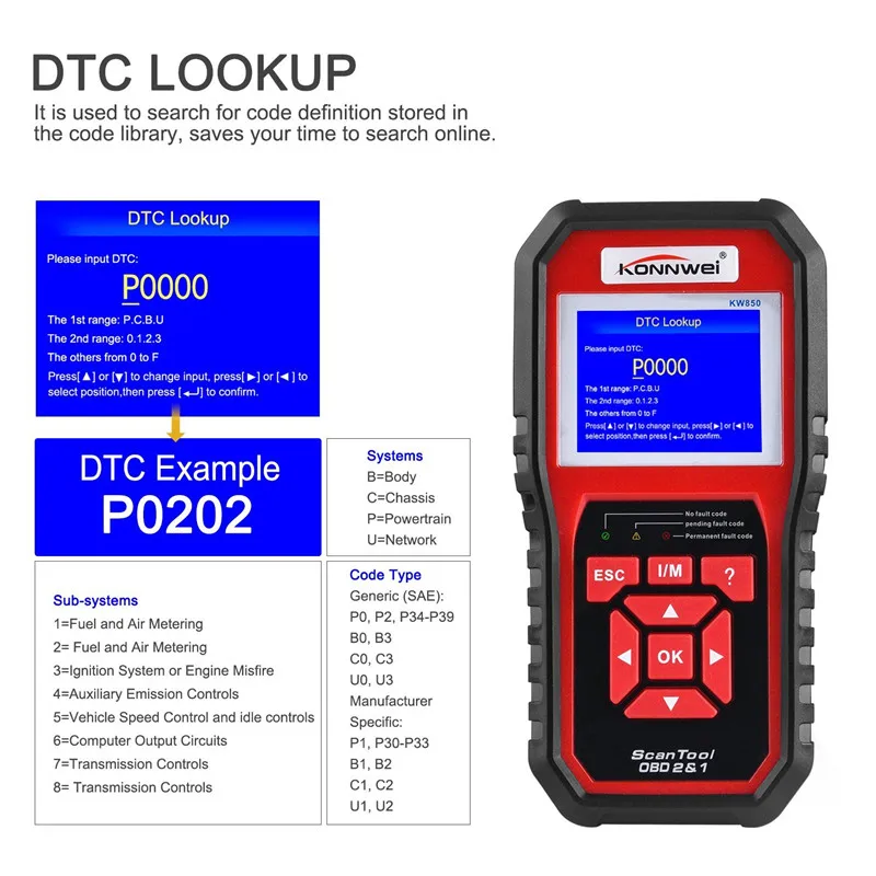 KONNWEI KW850 полный OBD2 автомобиля программное средство диагностики кВт 850 OBDII Авто сканер PK AD310 NT301 обновление бесплатно на ПК с RU/UK/США склад