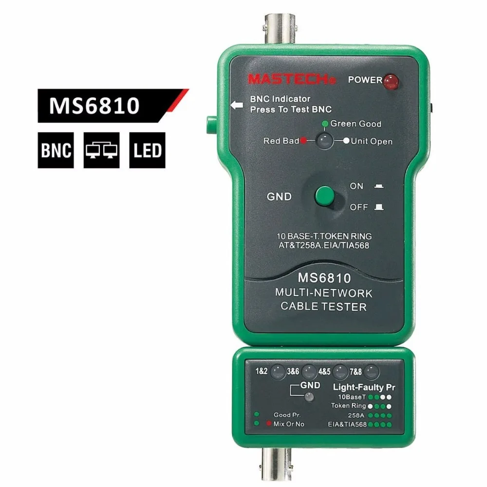 

MASTECH MS6810 Network Cable Tester Multi-cable Detector for Coaxial Cable(BNC) UTP STP Cable